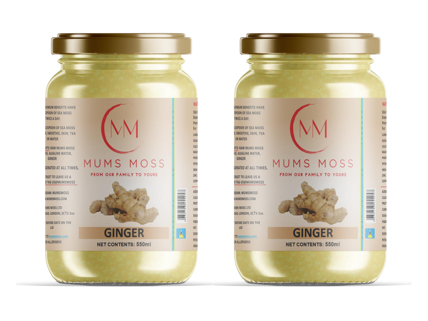 Mums Moss Ginger Sea Moss Gel 550ml