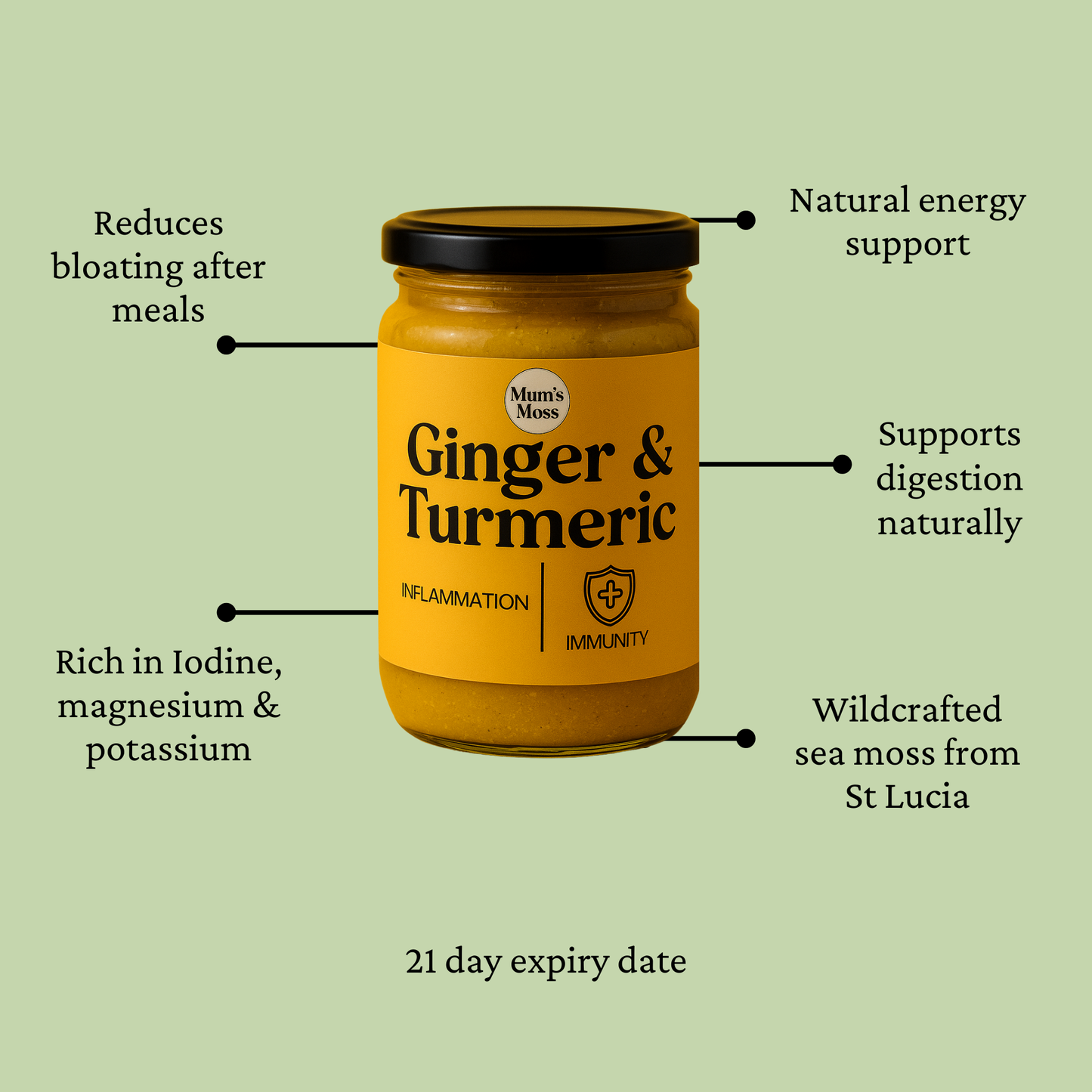 Mums Moss Ginger & Turmeric Sea Moss Gel